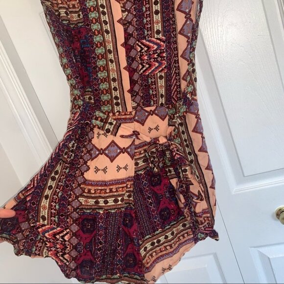 Jaase Sleeveless Romper Size Extra‎ Small XS Multicolour Bohemian Flowy Shorts - Picture 4 of 10